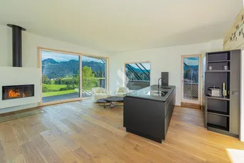 Edle Dachgeschosswohnung mit Wilder Kaiser - Panoramabergblick und luxuriöser Dachterrasse Traumlage in Schwendt I Bezirk Kitzbühel