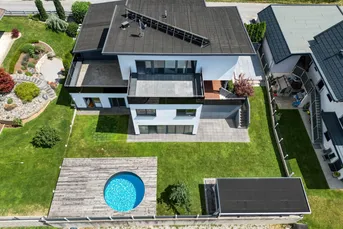Wohnrarität in Mieming! Modernes Zweifamilienhaus mit Pool, Garten &amp; Panoramablick in Bestlage
