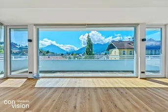 Penthouse mit 87 m² Dachterrasse und Bergblick in Igls
