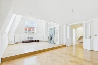 Außergewöhnliche 4-Zimmer-Dachgeschoss-Maisonette mit Terrasse und Kamin in 1040 Wien