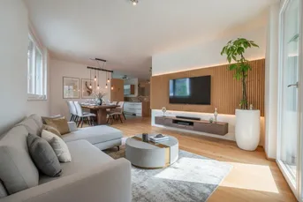 Hochwertige 3-Zimmer Gartenwohnung mit Terrasse &amp; Kamin