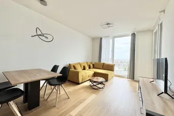 SKYLIVING - VOLLMÖBLIERTE 2 ZIMMER MIT LOGGIA + POOL + SAUNA + FITNESS (18.STOCK)