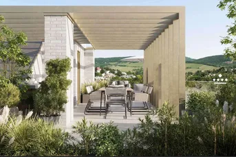 Elegantes Penthouse mit großzügiger Dachterrasse und Blick ins Grüne