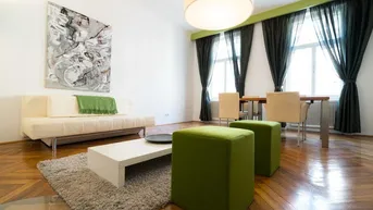 Expose Serviced Apartment in Wien mit modernen, komfortablen Möbeln in der Nähe des Naschmarkts und der Mariahilfer Straße