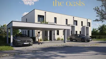 Expose The Oasis! Wunderschönes Eckreihenhaus in Ödt, nahe dem Badesee: 5 Zimmer, Terrasse, Eigengarten, belagsfertig.