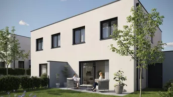 Expose Top 7: Neubau Doppelhaushälfte in Steyr: 5 Zimmer, Terrasse, Eigengarten, Carport, belagsfertig.