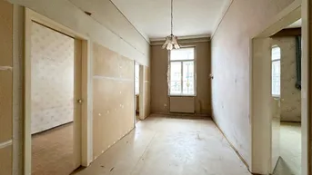 Expose DIREKT U3 SCHLACHTHAUSGASSE: renovierungsbedürftige 3 Zimmer (68m²) plus separater geräumiger Küche