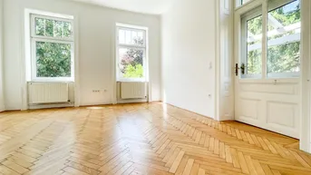 Expose NÄHE LAINZER TIERGARTEN: ruhige 2-Zimmerwohnung mit Altbaucharme und Balkon ins Grüne