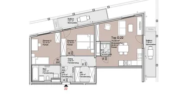 Expose *Provisionsfrei* 3 Zimmer Wohnung mit zwei Balkonen!