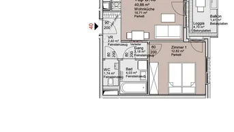 Expose *Ende 2026* Provisionsfreie 2-Zimmer Wohnung im 5. Stock unweit des Donauzentrums!