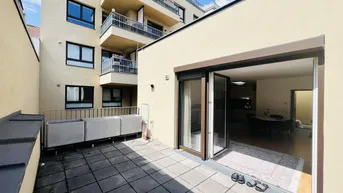 Expose Terrassentraum (voll möbliert) im Innenhof (absolute Ruhelage) und trotzdem fußläufig zum Donauzentrum und den U1 Stationen Kagran &amp; Kagraner Platz