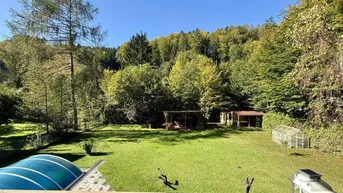 Expose DER FRÜHLING NAHT I Idyllisches Zuhause mit Pool, Photovoltaikanlage, Wohnkeller &amp; Gartenparadies in Pressbaum!