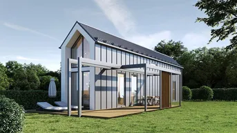 Expose KAUFEN &amp; EINZIEHEN! Voll möbliertes MINIHAUS mit Doppelcarport und XXL Garten! Das Wohnen von morgen!