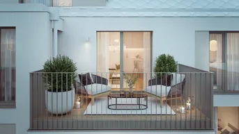 Expose LILIE: Stadtoase mit 2-Zimmern und Balkon in Innenhofruhelage &amp; Gartenweitblick
