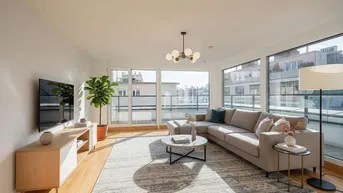 Expose Moderne, lichtdurchflutete DG-Wohnung: 3,5 Zimmer mit Terrasse, Nähe U4 Friedensbrücke