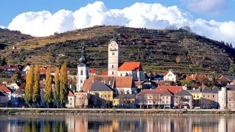 Expose Wachau - Krems : Freizeitgarten in aussichtslage mit genehmigten hütte