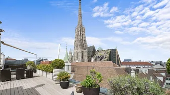 Expose Luxus-Penthouse in der Besten Lage von Wien mit Dachterrasse und Blick auf den Stephansdom!