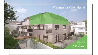 Expose PROVISIONSFREI | Wohnen im Villenviertel | 3 Zimmer Wohnung mit Balkon (DG) | Hügelgasse | Fertigstellung Mitte 2025 (Gebäude B - Top 14)