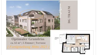 Expose PROVISIONSFREI | Wohnen im Villenviertel | 2 Zimmer Wohnung mit Terrasse (DG) | Hügelgasse | Fertigstellung Mitte 2025 (Gebäude B - Top 11)