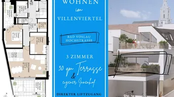 Expose PROVISIONSFREI | 3 Zimmer Wohnung mit traumhafter Terrasse + eigenem kl. Innenhof (1.OG) inkl. zwei Tiefgaragenstellplätze | Hochstraße - Ruhelage | Fertigstellung Mitte 2025 (Gebäude D - Top 4)