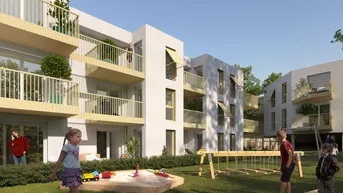 Expose FÜR ANLEGER // Zuhause IM LEO | Schöne 3 Zimmer Gartenwohnung mit Terrasse | Tiefgarage im Gebäude | Hauptstraße | Frühjahr 2027 - Top 4