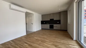 Expose Traumhafte 3 Zimmer Gartenwohnung | Blumengasse - ERSTBEZUG | ca. 23 m² Terrasse &amp; ung.150 m² Eigengarten | zzgl. Tiefgaragenstellplatz | Top D4