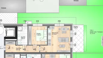 Expose Sonnige 2-Zimmer Gartenwohnung im Eigentum - in Bau - ziegelmassiv - schlüsselfertig - barrierefrei - provisionsfrei