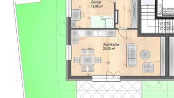 Expose Sonnige Gartenwohnung mit riesiger Garten, 3-Zimmer - PROVISIONFREI - ab sofort - Erstbezug