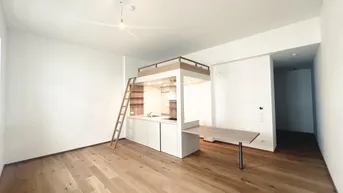 Expose Exklusive 1-Zimmerwohnung mit Hochbett und Premium-Küche in Toplage!