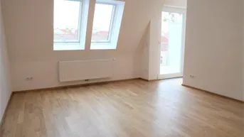 Expose Provisionsfrei: Klimatisierte 35m² DG-Wohnung + 9m² Terrasse mit Einbauküche - 1100 Wien