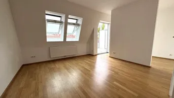 Expose Provisionsfrei: Klimatisierte 35m² DG-Wohnung + 9m² Terrasse mit Einbauküche - 1100 Wien