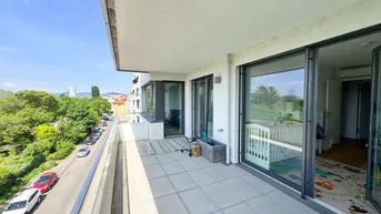 Expose Wohnen am Wasser! 3 Zimmer Wohnung mit 14 m2 großem Balkon mit Blick auf die alte Donau!