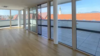Expose Erstbezug: Exklusives, modernes Penthouse mit ca. 90 m² Terrasse in der Klagenfurter Innenstadt