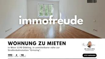 Expose Zur Vermietung steht eine 4-Zimmer-Wohnung, in Wien Döbling, in unmittelbarer nähe zur Straßenbahnstation “Grinzing”.