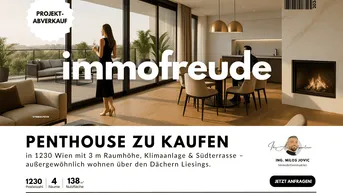Expose 4 Zi-Neubau- Etagen-PENTHOUSE mit 3m Raumhöhe, Klimaanlage, Kamin,Süd-Dachterrasse,2 Bäder, 2 WCs und Garagenstellplatz zu kaufen!