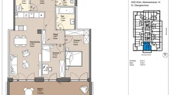 Expose 15. OG im Hochhaus Grünblick: 3-Zimmer Süd-Westausrichtung | XL-Parkplatz | privater XL-Balkon