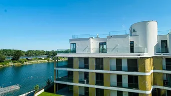 Expose PROVISIONFREI! DIREKTEM BLICK AUF DIE DONAU! THE SHORE! RUHIG! HELLE 2. ZIMMER MIT 7m² BALKON! CONCIERGESERVICE! FITNESS! SPA-BEREICH! EINBAUKÜCHE!