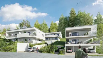 Expose Neubauprojekt im Grünen ab Ende 2026 in Graz-Stiftingtal! ca. 21 m² Südwest-Balkon | ca. 30 m² Terrasse mit Gartenfläche | Carport
