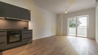 Expose ERSTBEZUG! Erstklassige Neubau 2-Zimmer-Wohnung mit Teilmöblierung und Balkon in Leondinger Zentrum zu vermieten!