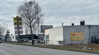 Expose Gewerbefläche ab 500 m² direkt an der Hauptstraße in Deutsch-Wagram – Top-Sichtlage zur Miete ab 2.000 €/Monat!