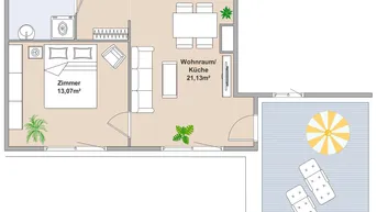 Expose Gefördert und entspannt Wohnen: Diese 2-Zimmer-Wohnung mit sonniger Terrasse und Penthouse-Flair erwartet Sie!