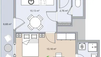 Expose Lichtdurchflutete 2- Zimmerwohnung