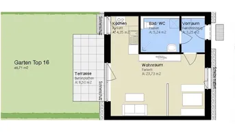 Expose Charmante 1-Zimmerwohnung mit eigener Terrasse und Gartenidylle!