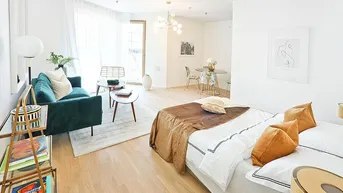 Expose AB JÄNNER: Luxuriöses Loft-Leben mitten in Wien: Provisionsfreie 1-Zimmer-Wohnung | Hauptbahnhof!