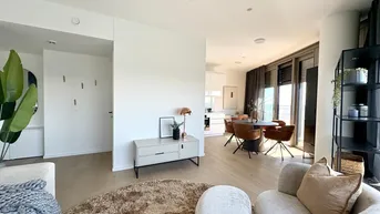 Expose DANUBE FLATS | Exklusive vollmöblierte 2-Zimmer-Wohnung mit Skyline-Blick | Fitness, Pool und Spa