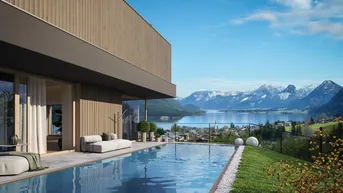Expose Family living deluxe: 4-Zimmer Garten/Poolwohnung, spektakulärer Wolfgangseeblick