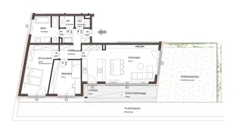 Expose DACHGEFLÜSTER - 3-Zimmer-Wohnung mit Dachterrasse und herrlichem begrüntem Dachgarten - Fernsicht