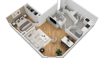 Expose Komplett sanierte helle 2-Zimmer Wohnung in Graz von Privat