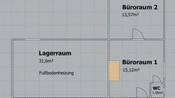 Expose Generalsanierte 60m² Gewerbefläche mit Büro und Lager