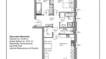 Expose Schöne Energieeffiziente 3-Zimmer Neubauwohnung mit Balkon